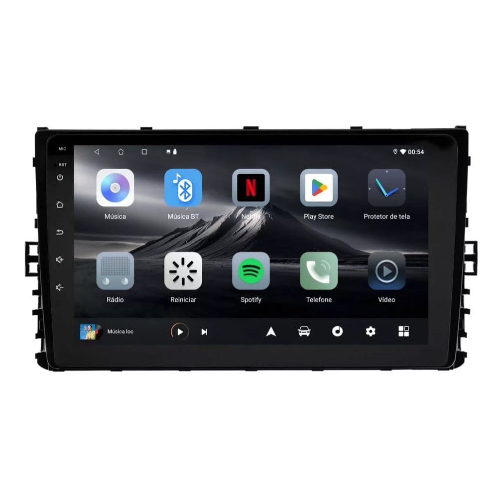 Central Multimídia T-Cross Polo Virtus 2018 2019 2020 2021 2022 Adak G2 Tela de 9" QLED 2GB de RAM 64GB Android Auto e Carplay + Câmera de ré