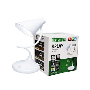 Luminária De Mesa Taschibra Splay Led Recarregável Branca