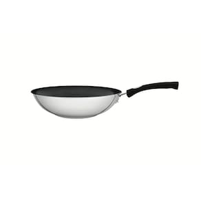 Wok Tramontina 28cm Fundo Triplo Aço Inox Revestimento Antiaderente 62138288 3,3L Astro Starflon Premium
