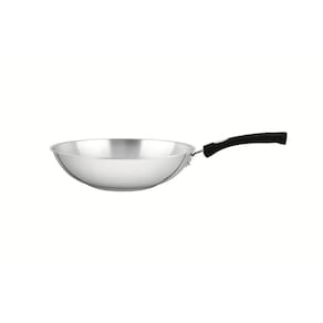 Wok Tramontina Astro Aço Inox 28 cm Fundo Triplo 62138282 3,3L Cabo Silicone Antitérmico