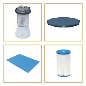 Kit Filtro 2.006 Litros/hora + Capa 366 Estrutural e Forro Intex 220v