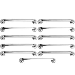 Barra Alça Apoio 50Cm Kit 11 Uni Acessibilidade Gestante Idoso Cadeirante Suporte Anti Queda Evita Acidente