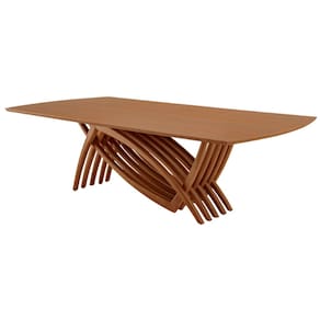 Mesa para Sala de Jantar Vênus 240cm Madeira Tampo Barril Laminado Moderna Mobília