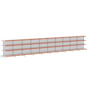 Kit 10 Módulos De Gôndolas Centro 1,37 Fit40 Amapá Expositor Branco