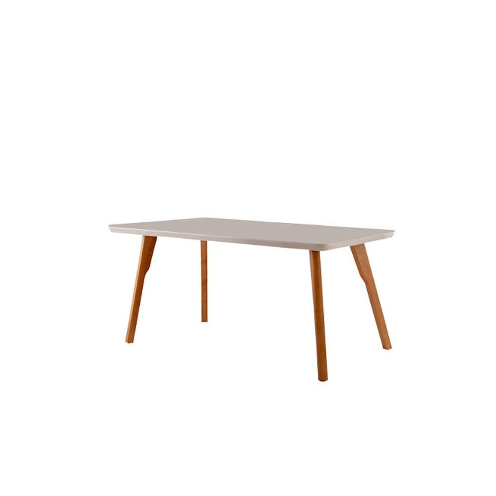 Mesa para Sala de Jantar Malta 120cm Madeira Com Vidro Moderna Mobília