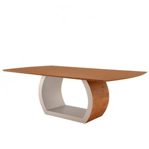 Mesa para Sala de Jantar Ellis 220cm Madeira Tampo Barril Laminado Moderna Mobília