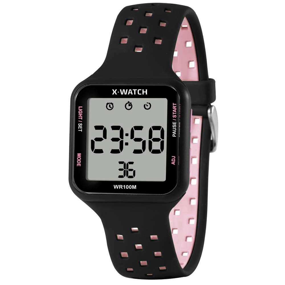 Relógio X-Watch Feminino Ref: Xgppd198 Bxpx Retangular Digital