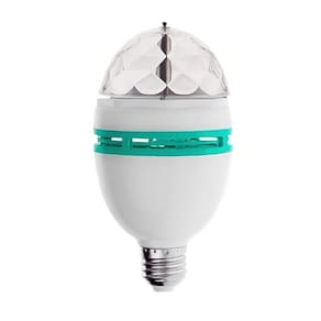 Lâmpada Led Giratória Rgb Para Bar E Festa Bivolt Luz Colorida Soquete Incluso