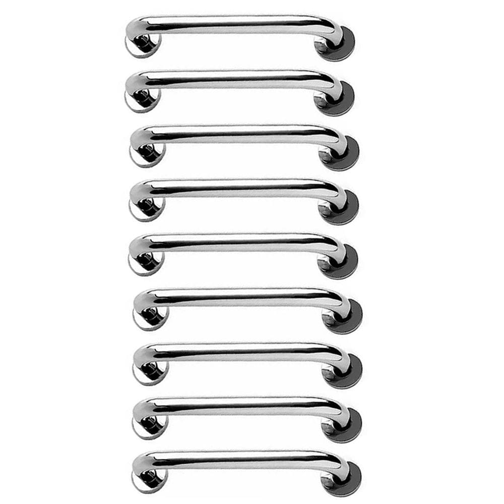 Alça Barra Apoio 30cm Segurança Kit 9 Uni Idoso Acessibilidade Cadeirante Deficiente Banheiro Box Corrimao Suporte Escada