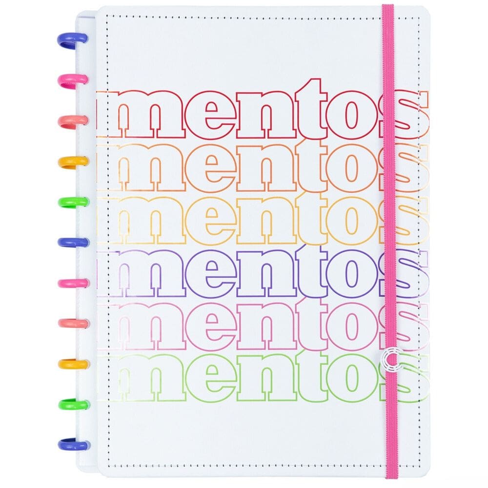 Caderno Inteligente Mentos Cheiro A4 Tamanho Grande Capa Dura Deluxe 11 Discos Universitário Escolar Folha Destacável