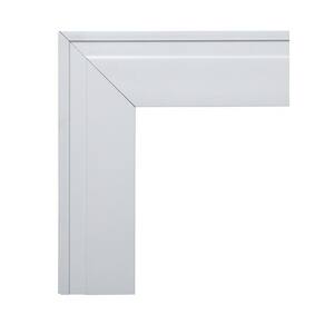 Kit com 10 Barras Guarnição de Poliestireno 7cm X 15mm Frisado 22,5m Branco
