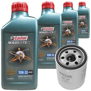 4 Óleo Semissintético 10W30 Castrol e Filtro Wega Honda Fit