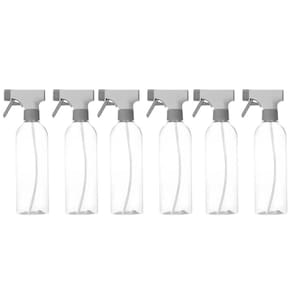 6 Borrifadores Multiuso Flow 500ml Spray com Trava de Segurança Bege Ou Pulverizador