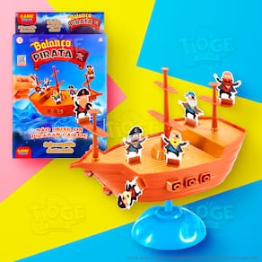 Jogo de Estratégia Balanço Pirata Brinquedo Divertido para Crianças e Toda a Família Estimula Equilíbrio e Raciocínio