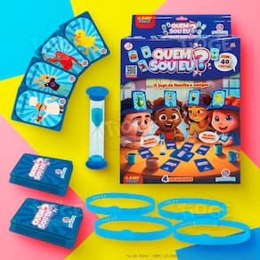 Jogo Recreativo de Adivinhação Quem Sou Eu? Brinquedo Divertido para Crianças e Toda a Família Interação em Grupo