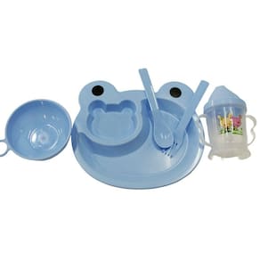 Kit Refeição Infantil 5 peças - Azul - Quanhe