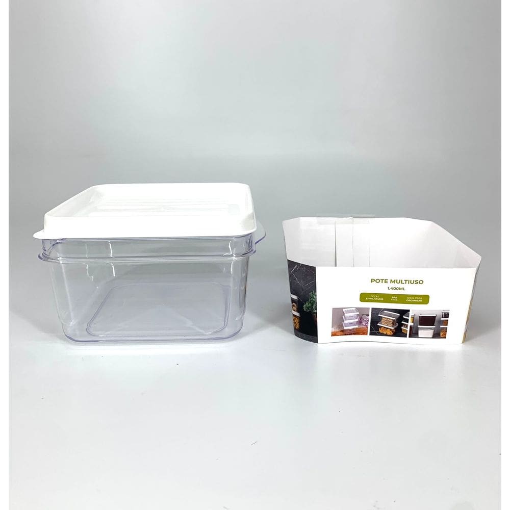Pote Quadrado Multiuso Chef Pro - 1.400ml