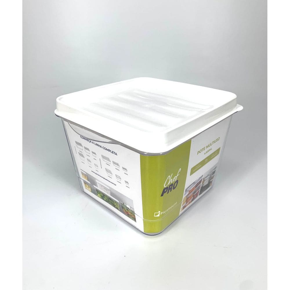 Pote Quadrado Multiuso Chef Pro - 4.600ml