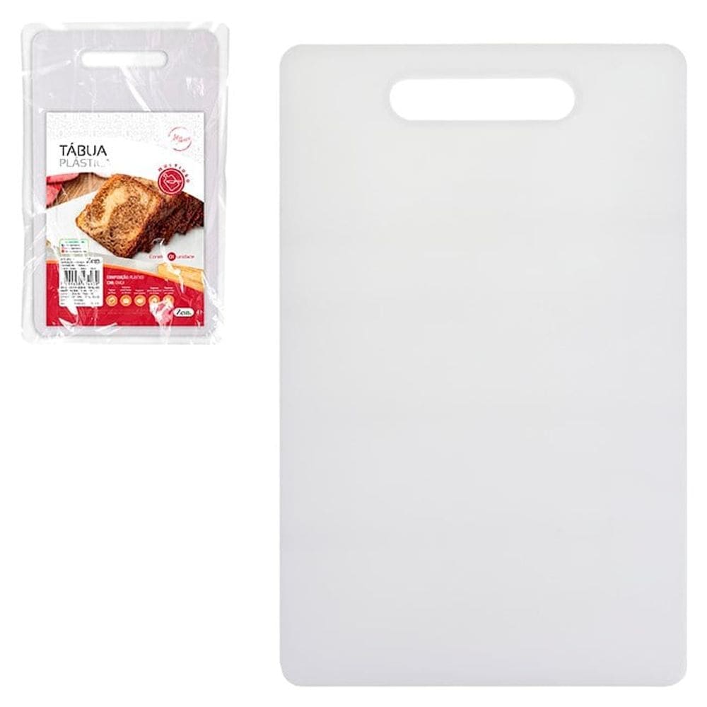 Tabua de Corte Carnes Legumes Frutas, Plástico 30x20