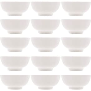 15 Bowls de Porcelana Branca Lyor 540ml Cumbucas Clean para Açaí Restaurante Sorveteria