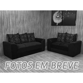 Sofá 2 e 3 Lugares Marrom com Floral 603/425 Porto