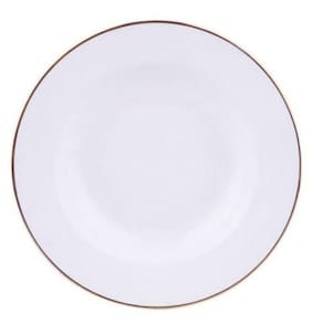 Jogo De 6 Pratos De Sobremesa Sofia Filete Dourado - Oxford