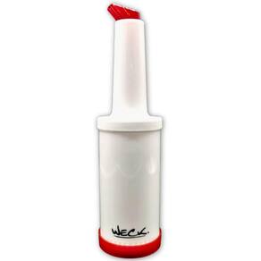 Kit 6 Garrafa Plástica Store`n Pour 1L Vermelha Armazenar Servir Bartender