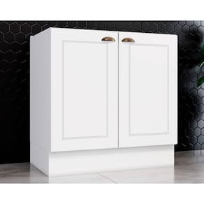 Balcão de Cozinha Modulado Americana 2 Portas s/ Tampo 80cm Branco - Henn
