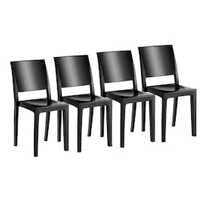 Cadeira Sala de Jantar Hydra Plus UZ4002 PP Kit 4 Un Preto - Kappesberg