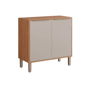 Gabinete de Cozinha Modulado Balcão Divina c/2 Portas e Tampo 80 cm Freijo/Off White - MGM