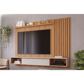 Home p/TV até 65 Polegadas Bahamas Ripado 215X157cm Nature/Off White - Permóbili