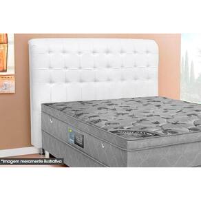 Cabeceira Cama Box Estofada King Dama Plus Courano Branco - Simbal