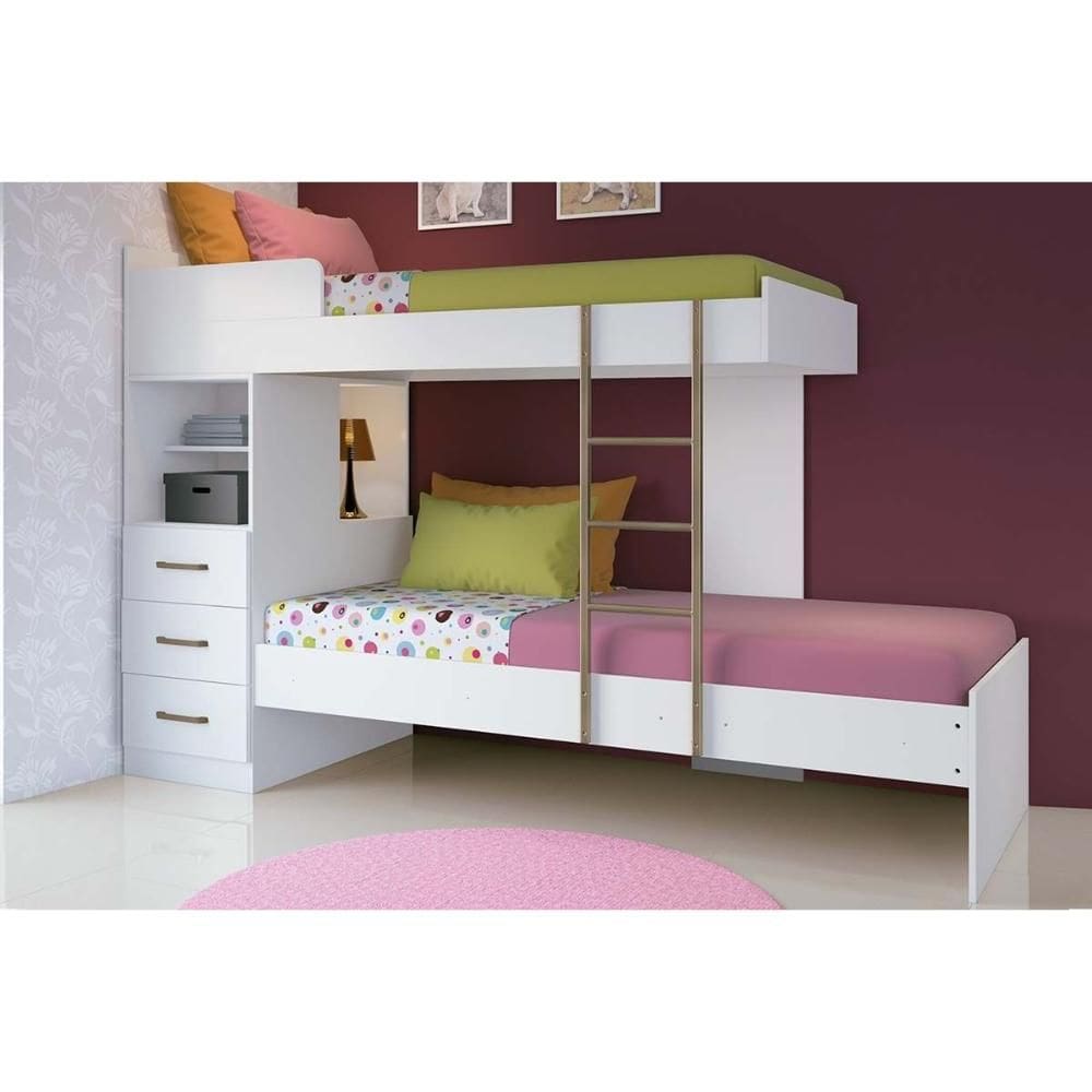 Beliche Multifuncional Havana Plus c/ 3 gavetas Branco - Santos Andirá