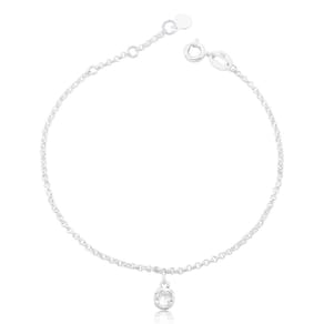 Pulseira Ponto de Luz 5mm Revestida em Prata