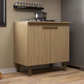 Balcão de Cozinha 80 Cm 2 Portas 1 Prateleira 51712 Dourado - Jcarvalho