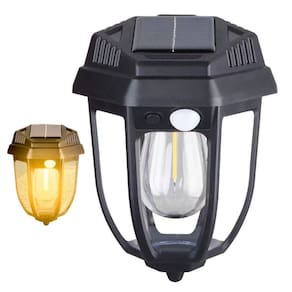 Luminaria Solar Arandela Led Filamento Vintage 3 Modos Sensor Presença Movimento Retro Ambiente Externo Casa Jardim Decoraçao Colonial Iluminaçao