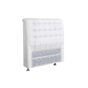 Cabeceira Cama Box Estofada Solteiro Dama Plus Courano Branco - Simbal