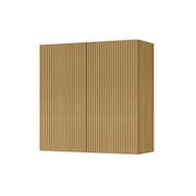 Módulo Cozinha Nesher Rainha Armário c/ 2 Portas Ripadas 80 cm Nature - Nesher
