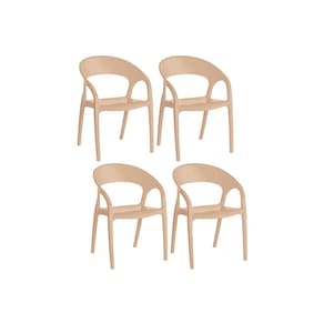 Cadeira de Cozinha Glass Plus UZ8004 Kit 4 Un Freijó/Suede Capuccino - Kappesberg