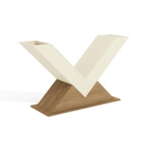 Base de Mesa p/ Cozinha Amora BA35 Madeirado s/ Tampo Freijó/Off White - Kappesberg