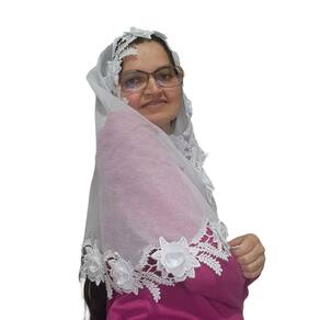 Véu CCB Luxo Renda 3D Rosas Folhas Com Porta Véu Com Ziper