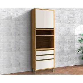 Paneleiro de Cozinha Modulado Tempranillo 3 Portas 70cm Amendoa/Off White - Ronipa