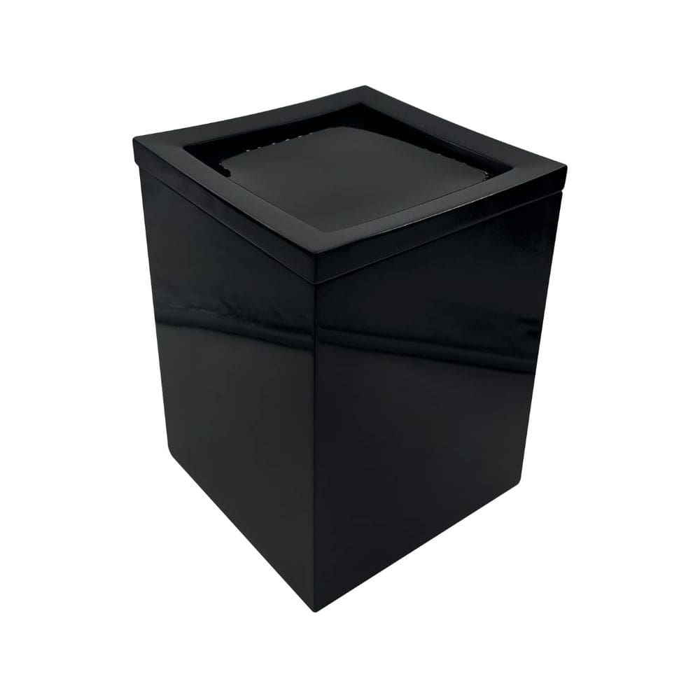 Lixeira Quadrada Basculante 5L em Resina Preto