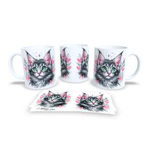 Caneca Cerâmica Personalizada Gato / Gatinho Maine Coon - Modelo 785285