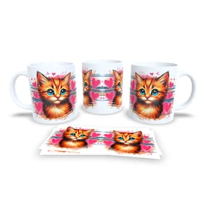 Caneca Cerâmica Personalizada Gato / Gatinho Laranja - Modelo 785278