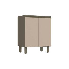 Balcão de Cozinha Connect c/ 2 Portas s/Tampo 60x52x81cm Duna/Cristal - Henn