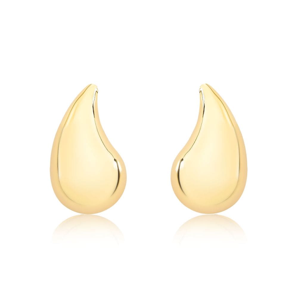 Brinco Gotas de Chuva Revestido em Ouro