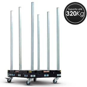 Base Cargo Carrinho Transportador Multi Leve K3 Até 320Kg