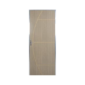 Kit Porta de Madeira Decorada 212x65cm com Batente de Aluminio 3,6cm Gáucha MGM Carvalho Alpha