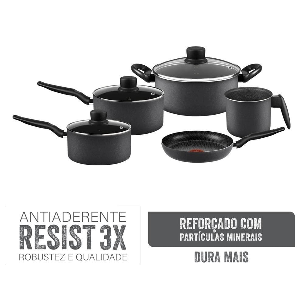 Jogo de Panelas Rochedo Robusta Grafite 5 Peças